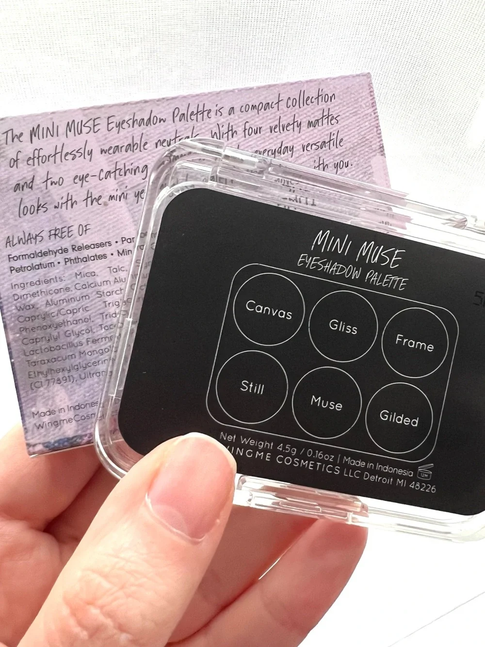 NIB Mini Muse Eyeshadow Palette - Mauve & Tan Cream and Shimmer 4.5g